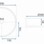 REA - Umyvadlo na desku Cristal Grey 39 nikl Ring REA-U8880