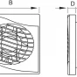 MEXEN - DXS 150 koupelnový ventilátor, bílá W9603-150-00