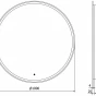 MEXEN - Gobi zrcadlo s osvětlením 100 cm, LED 6000K, 9801-100-100-611-00