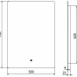 MEXEN - Sun zrcadlo s osvětlením 50 x 70 cm, LED 6000K, 9807-050-070-611-00