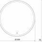 MEXEN - Esso zrcadlo s osvětlením 100 cm, LED 6000K černý rám 9825-100-100-611-70