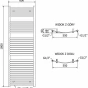 MEXEN/S - Helios radiátor + topná tyč 1800 x 600 mm, 900 W, chrom W103-1800-600-2900-01