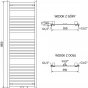 MEXEN/S - Uran radiátor + topná tyč 1800 x 600 mm, 900 W, chrom W105-1800-600-2900-01