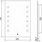 MEXEN - Ner zrcadlo s osvětlením 50 x 70 cm, LED 600 9809-050-070-611-00