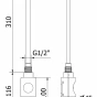 MEXEN/S - Ares radiátor + topná tyč 700 x 500 mm, 300 W, chrom W102-0700-500-2300-01