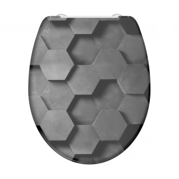 WC prkénko Duroplast Soft Close Hexagons 82392