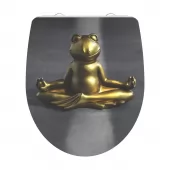 WC prkénko Duroplast Soft Close Relaxing Frog High Gloss 82581