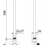 MEXEN - FA-FD14 topná tyč 300 W, bílá W956-0300-20