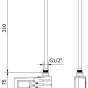 MEXEN - FA-J1229 topná tyč 300 W, bílá W959-0300-20