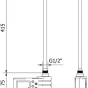 MEXEN - FA-J1229 topná tyč 450 W, černá W959-0450-70