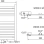 MEXEN - Uran otopný žebřík/radiátor 800 x 600 mm, 331 W, zlatý W105-0800-600-00-50