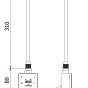 MEXEN - FA-F topná tyč s Wi-fi, 300 W, černá W953-0300-70