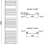 MEXEN - Helios otopný žebřík/radiátor 1800 x 500 mm, 850 W, antracit W103-1800-500-00-66