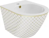 MEXEN - Lena bidet závěsný, bílá/zlatá vzor 35224809