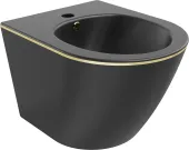 MEXEN - Lena bidet závěsný, černá mat/zlatá linka 35224875