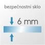 Sprchový kout MELODY F5 120x90 s jednokřídlými dveřmi s pevnou stěnou, (dveře 120 / boční stěna 90)