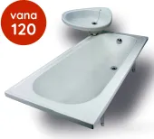 Otočné umyvadlo + obdélníková vana 120 + příslušenství, levý AKČNÍ PANELÁKOVÝ SET Otočné umyvadlo + obdélníková vana 120 + příslušenství, levý AKČNÍ PANELÁKOVÝ SET