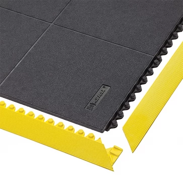 Černá gumová rohož Cushion Ease Solid Nitrile - 91 x 91 x 1,9 cm