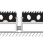 Gumová hliníková čistící vstupní venkovní rohož Alu Standard - 60 x 90 x 2,7 cm